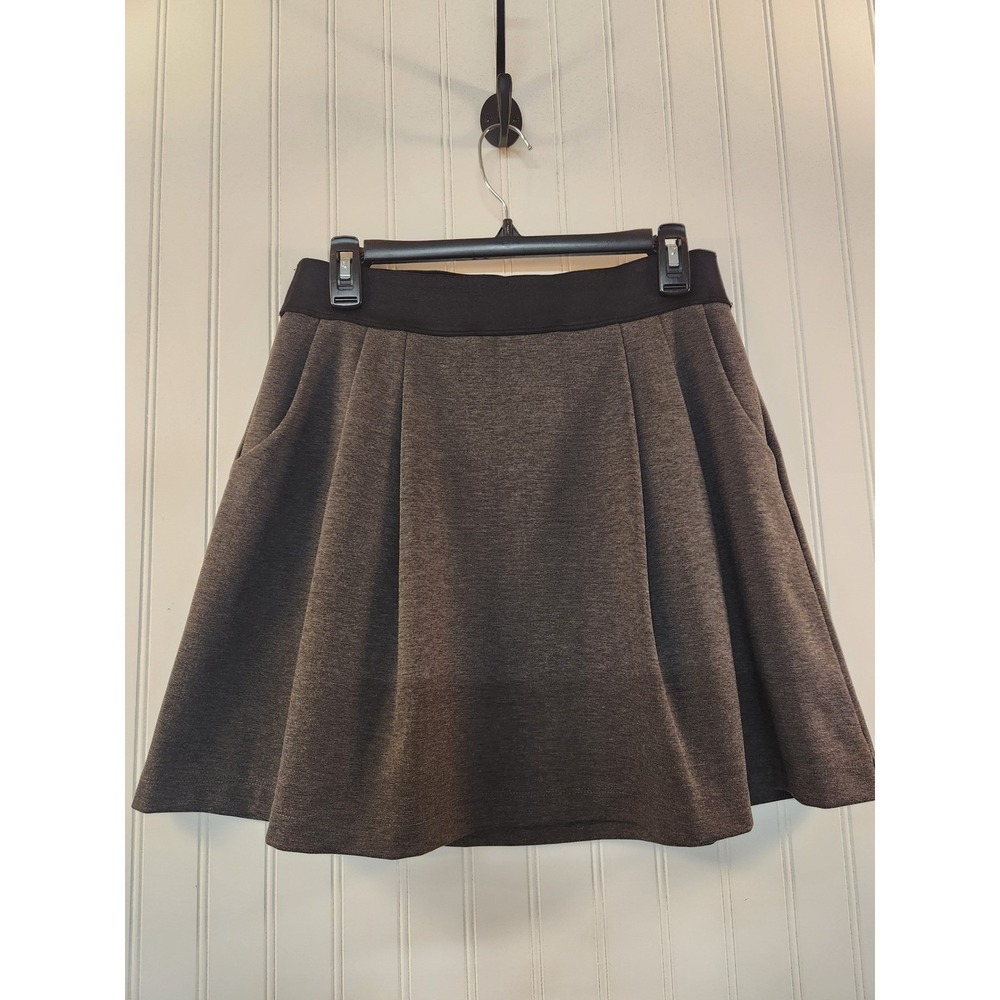 Gap Women Skate Skirt Grey Heather Pleated A-Line Mini Pockets Size M Y2K‎ 32x18